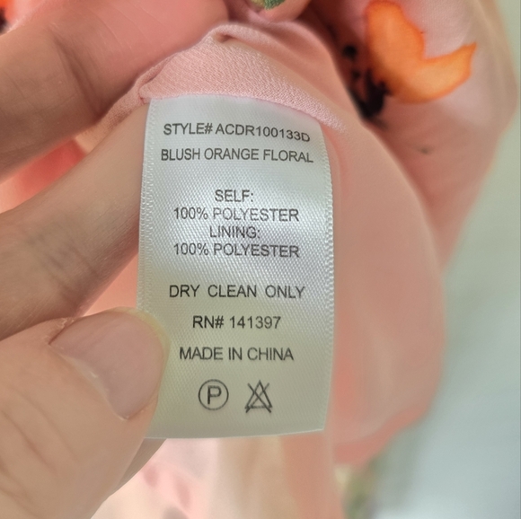 New Astr the Label Gaia Cowl Neck Tie Back Blush Floral Sun Dress Sundre… - Picture 10 of 11